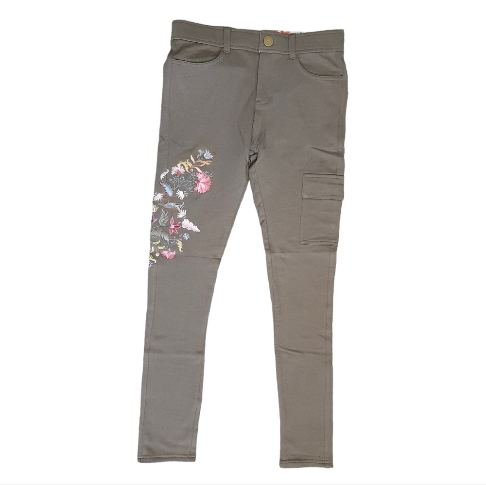 NWT Matilda Jane Scout's Honor Embroidered Cargo Skinny Fitted Pants Floral